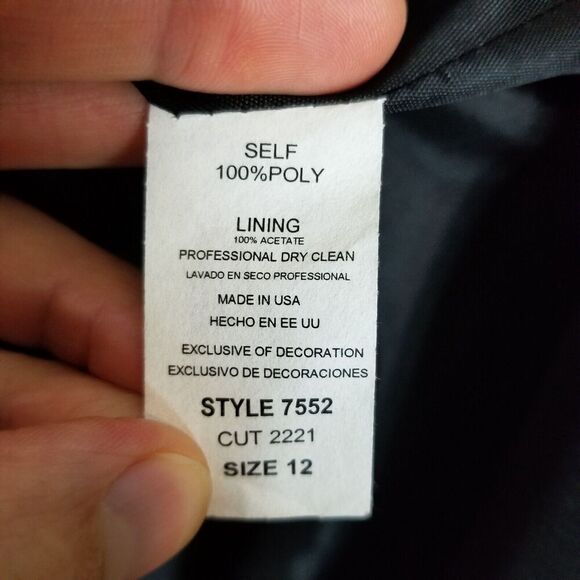 Moshita Couture Women Embellished Long Jacket Sz 12 Black Open Front Event Party - Picture 9 of 9